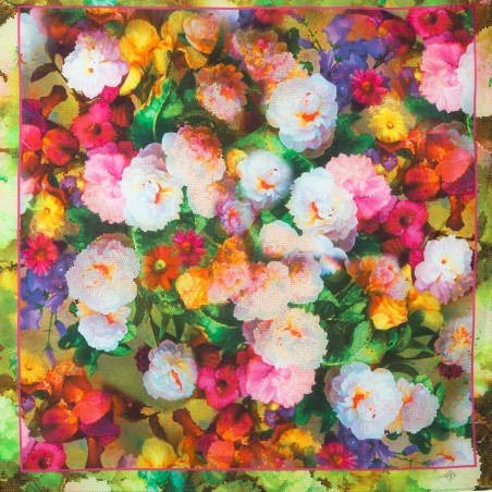 Carré en coton - textile artistique 80x80 -  Luna Atelier