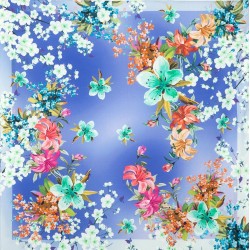 Carré en coton - textile artistique 80x80 -  Luna Atelier