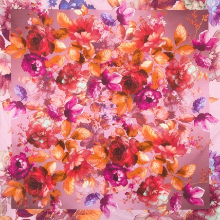 Carré en coton - textile artistique 80x80 -  Luna Atelier