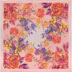 Carré en coton - textile artistique 80x80 -  Luna Atelier