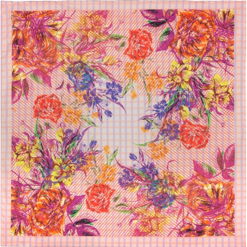 Carré en coton - textile artistique 80x80 -  Luna Atelier