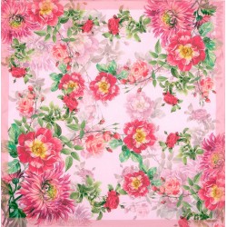 Carré en coton - textile artistique 80x80 -  Luna Atelier