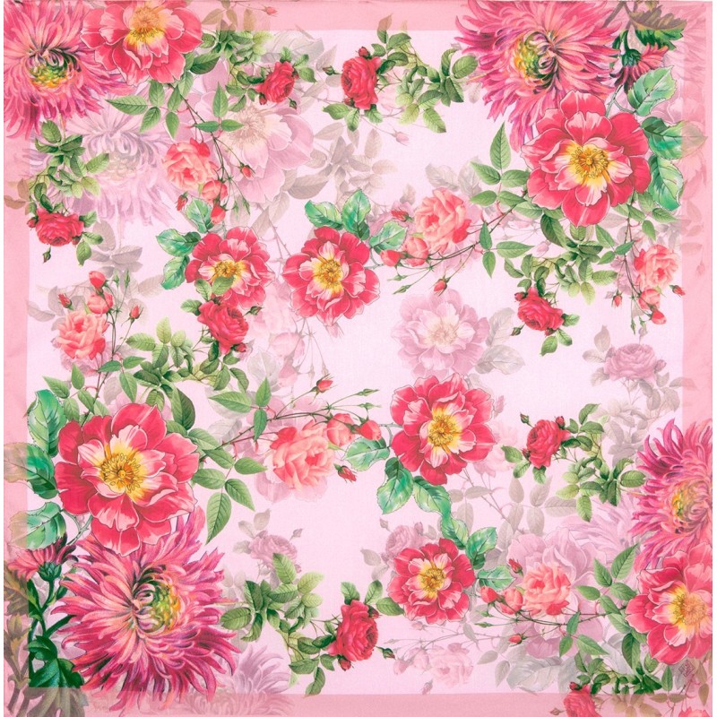 Carré en coton - textile artistique 80x80 -  Luna Atelier