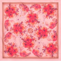 Carré en coton - textile artistique 80x80 -  Luna Atelier