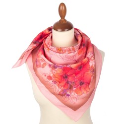 Carré en coton - textile artistique 80x80 -  Luna Atelier