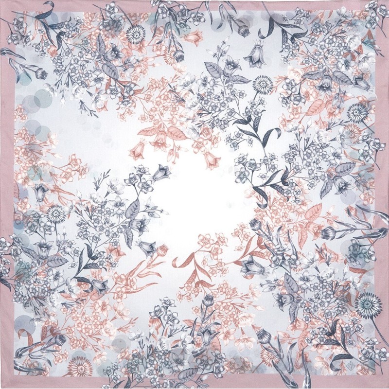 Carré en coton - textile artistique 80x80 -  Luna Atelier