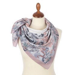 Carré en coton - textile artistique 80x80 -  Luna Atelier