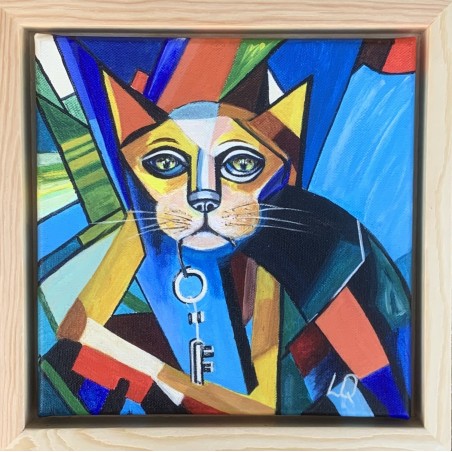 Cadeaux câlins - Peinture acrylique originale sur toile par artiste-auteur Luna Quéré