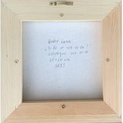 Chat Hamlet - Peinture acrylique originale sur toile par artiste-auteur Luna Quéré