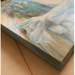 La chambre au bord de la mer - Peinture acrylique 30x40 cm