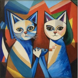 La paix - Peinture acrylique originale sur toile par artiste-auteur Luna Quéré